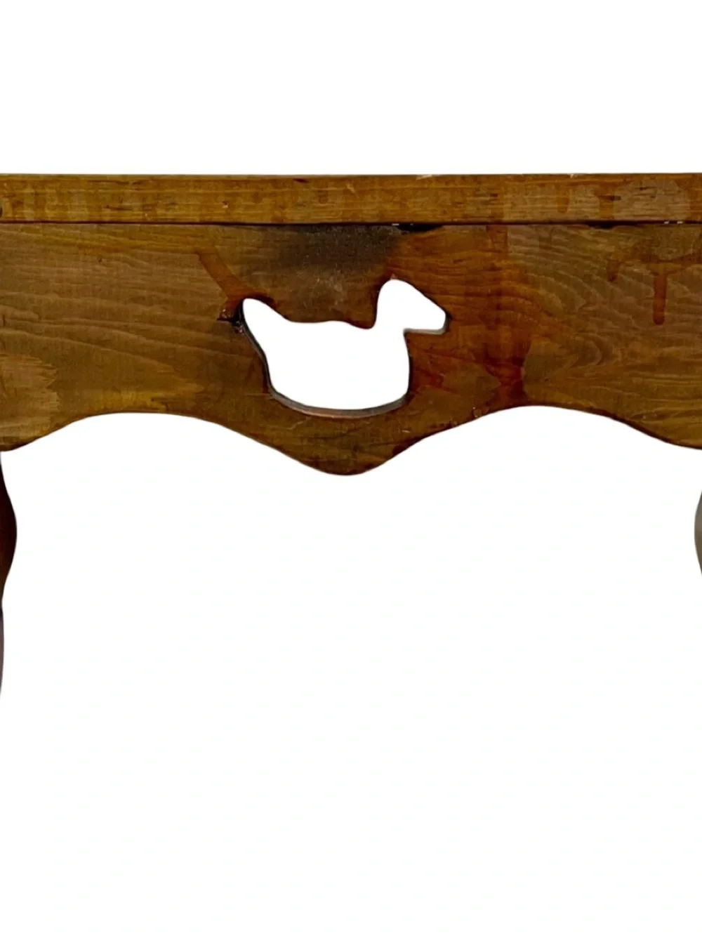Vintage Solid Wood Duck Wall Shelf Country Farmhouse Rustic Decor Missing 1 Peg